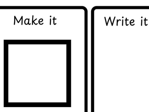 EYFS Numeracy Make it, Draw it Shapes