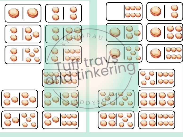 conker dominoes foundation phase early years forest school maths enhanced provision
