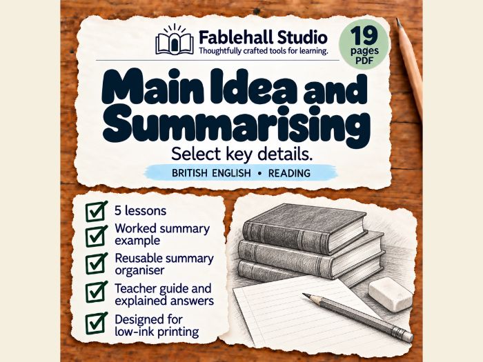 Main Idea and Summarising Non-fiction: 5 Lessons