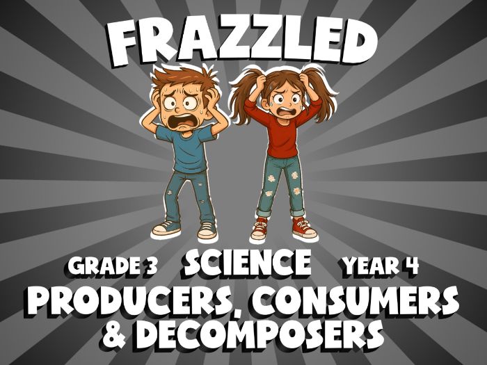 Producers, Consumers & Decomposers FRAZZLED Science Game | No-Prep Year 4 Review Activity