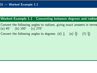 A Level Maths: Radians