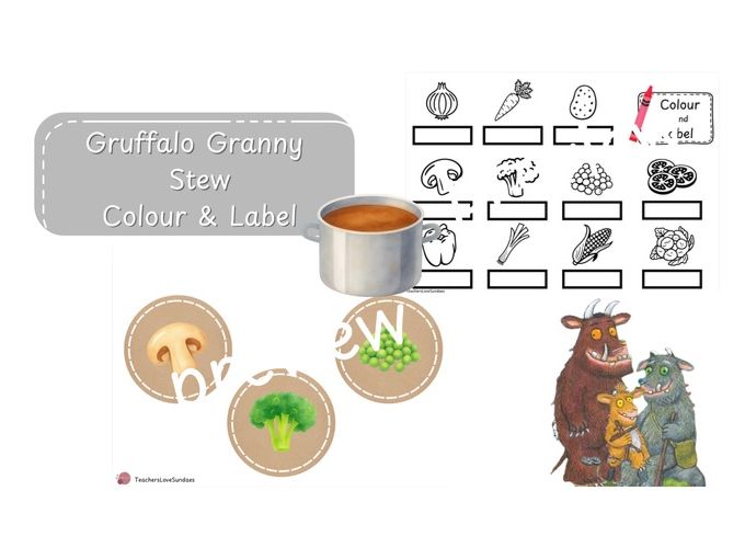 Gruffalo Granny Stew Colour & Label