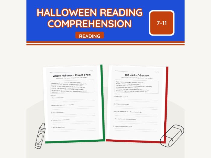 Halloween Reading Comprehension | 10 Sheets