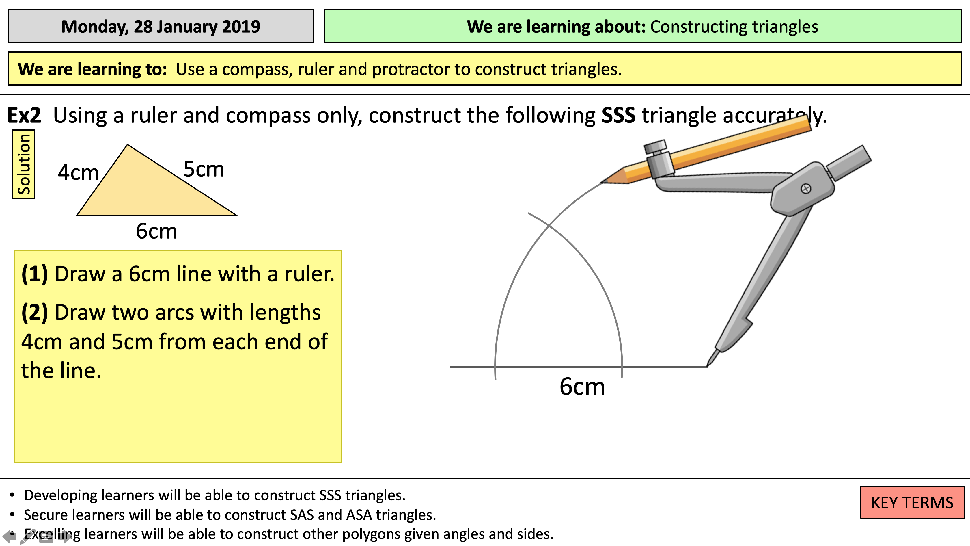 Constructing triangles