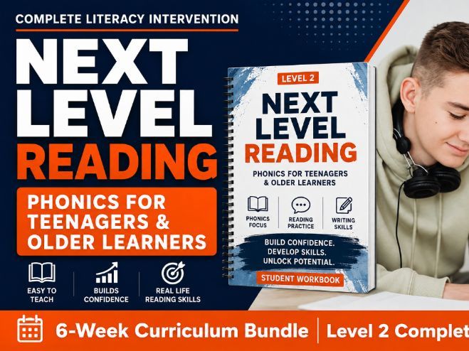 FREE WEEK 1 : TEENAGE PHONICS KS3 & KS4 LEVEL 2 INTERVENTION