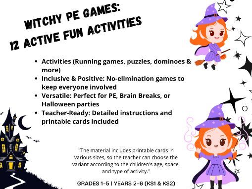 Witchy PE Games: 12 Active Fun Activities