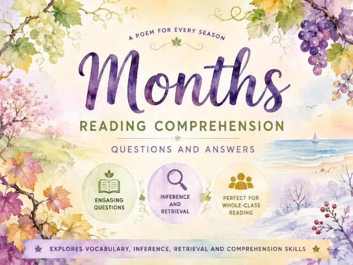 Months (Poem) - Comprehension - KS1
