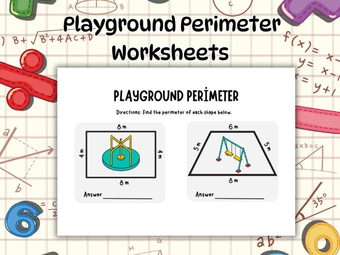 Playground Perimeter Math Worksheet