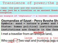 Ozymandias by Percy Bysshe Shelley Annotated