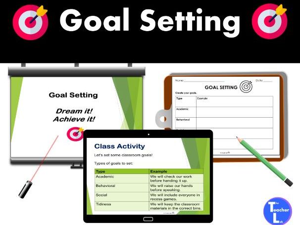 Back to School Goal Setting lesson & worksheets SEL Activities 2nd to 4th Grade