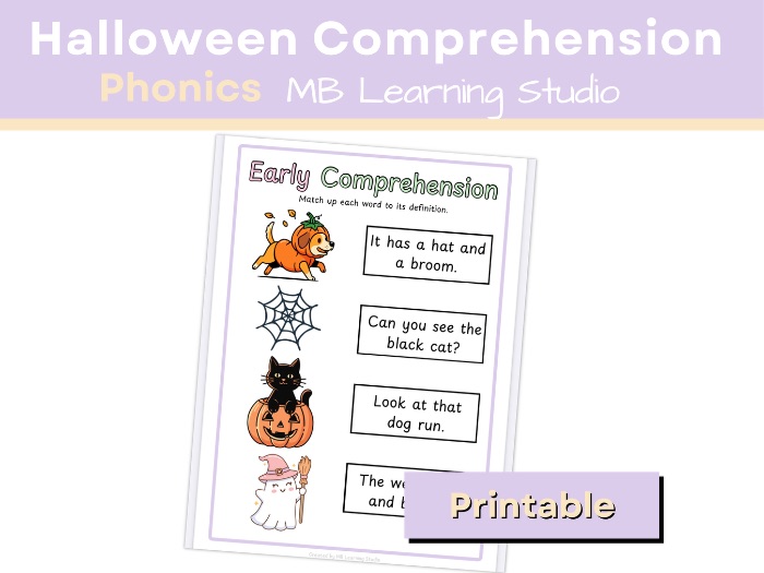 Halloween Read and Match Activity