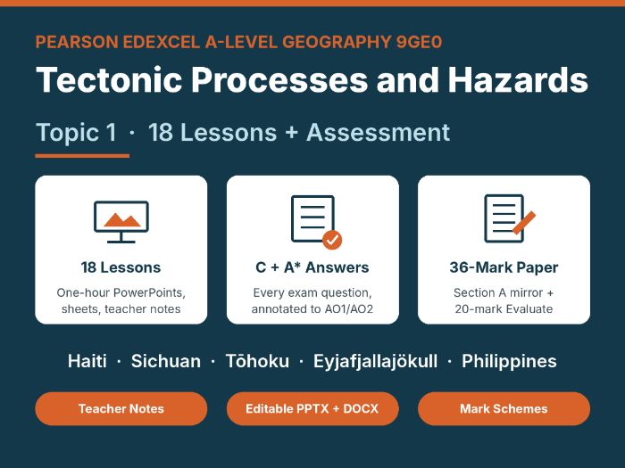 Tectonic Hazards: 18 Edexcel A-level Lessons