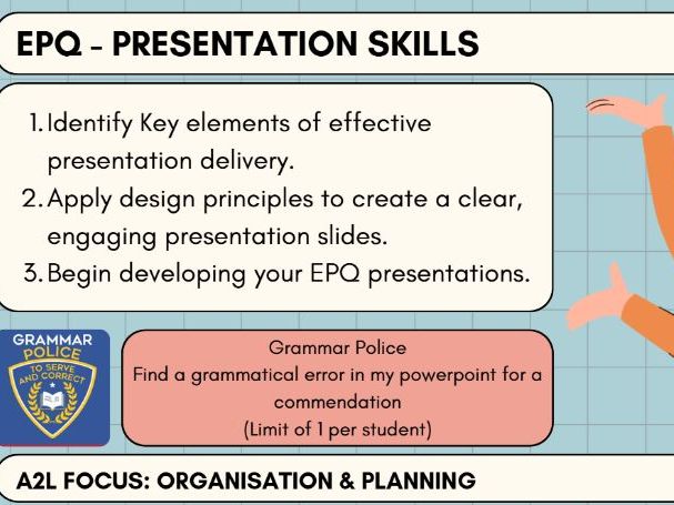 EPQ - Presentation Tips and Tricks