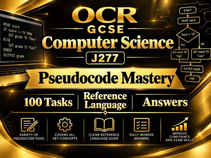 Pseudocode Mastery | OCR GCSE Computer Science J277 | 100 Tasks | Reference Language | Answers
