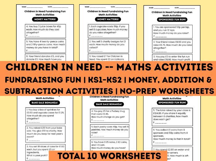 Children in Need Maths Activities | KS1–KS2 | No-prep or last-minute prep