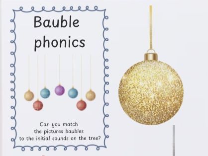 Bauble phonics- initial sound matching