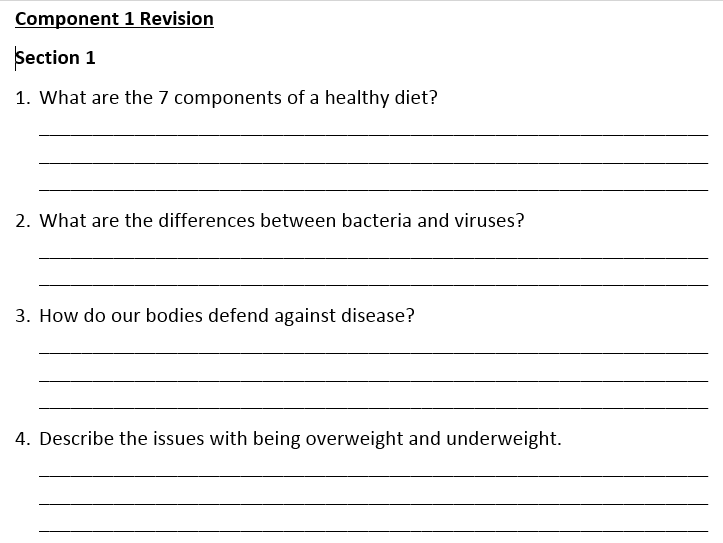 Old spec AQA ELC Science Revision