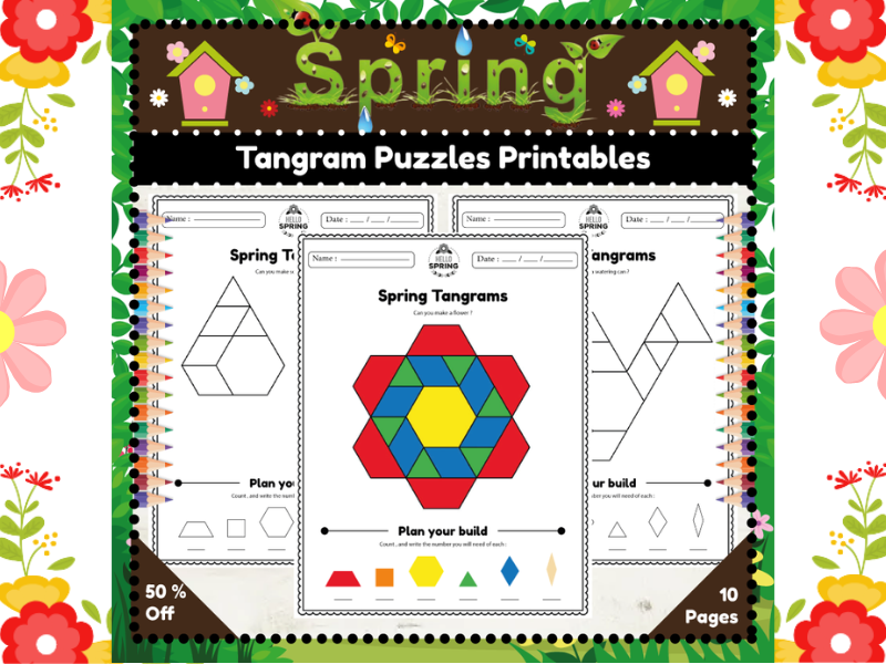 Spring Tangrams Printables: Engaging Shapes and Problem-Solving for Students