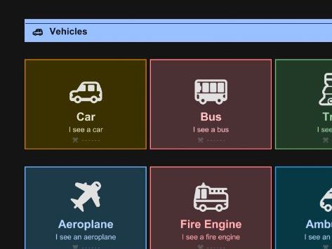 Transport PECS Cards