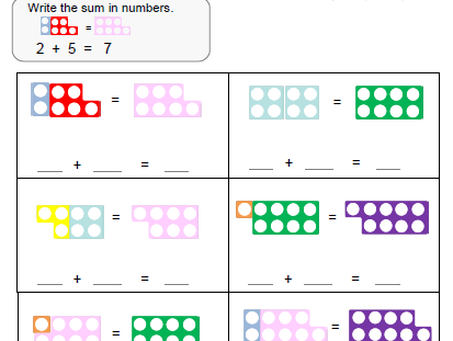 Numicon 1 20 Addition Worksheets Teaching Resources