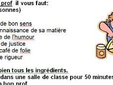 French recipe for a good teacher