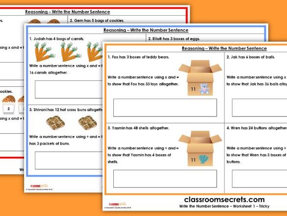 SATs KS1 Reasoning Write the Number Sentence Test Practice | Teaching