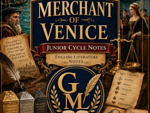 Merchant of Venice full Junior Cycle Notes Infographic