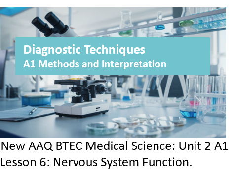 NEW: AAQ BTEC Medical Science Unit 2 A1 Diagnostic Techniques Lesson 6