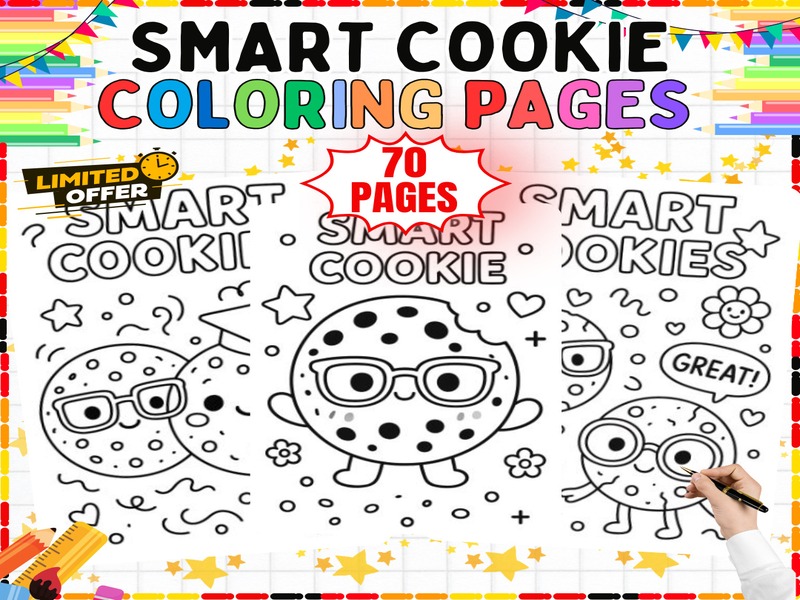 Smart Cookie Coloring Pages | 70 Sheets | Student Achievement Printables