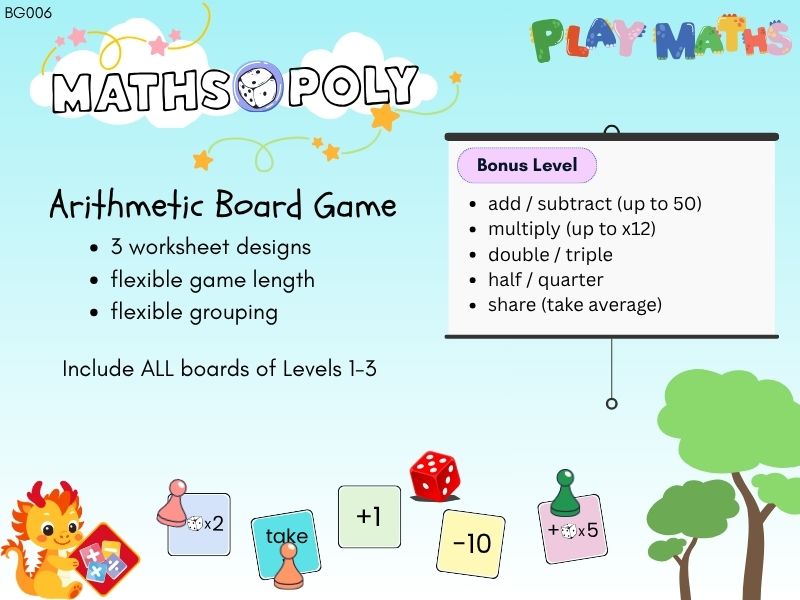 Arithmetic Board Game (Complete Set)