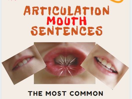 Articulation Mouth Cues With Sentences Lesson Speech Therapy