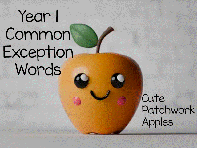 Common exception words Year 1 - patchwork apples