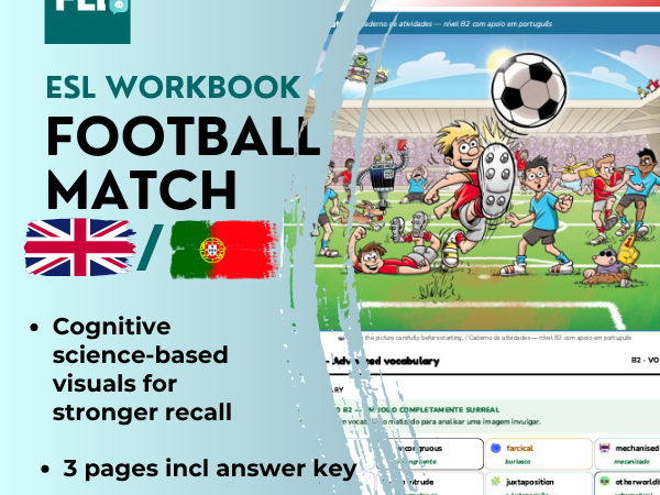 Football  ESL Picture Description Workbook | B2 English + Portuguese