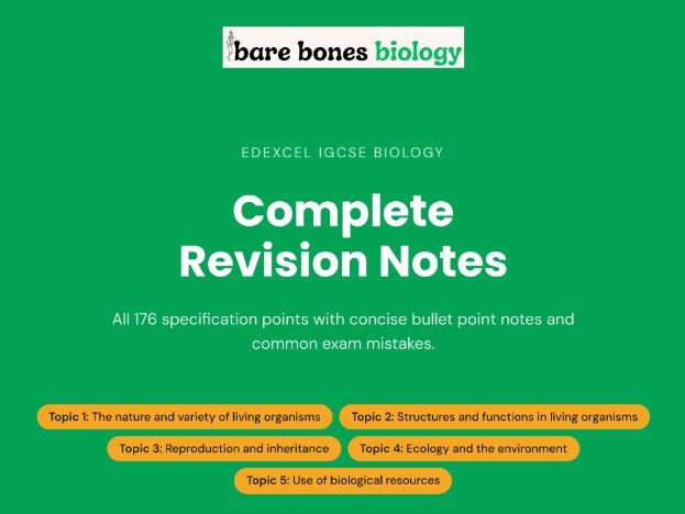 Pearson Edexcel iGCSE Biology (4BI1) - Complete & Concise Revision Notes