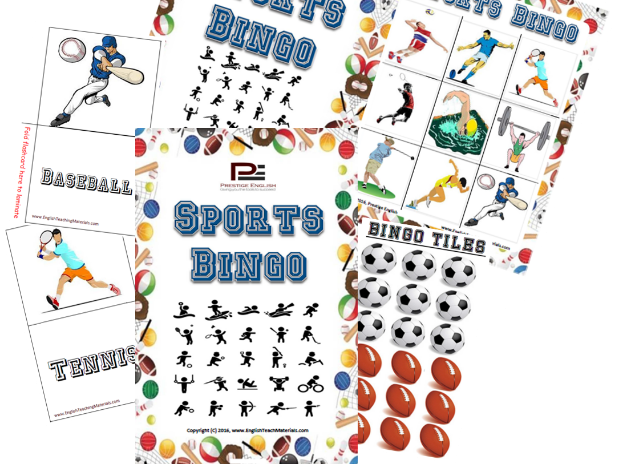 Sports Bingo (Clipart Version) - Fun Classroom Game