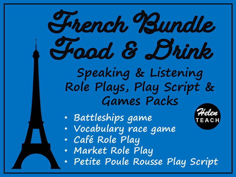 French Food | Games, Role Plays and Play Script BUNDLE