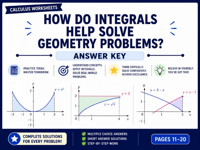 Integrals & Geometry Problems Worksheets