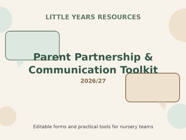 Parent Partnership & Communication Toolkit
