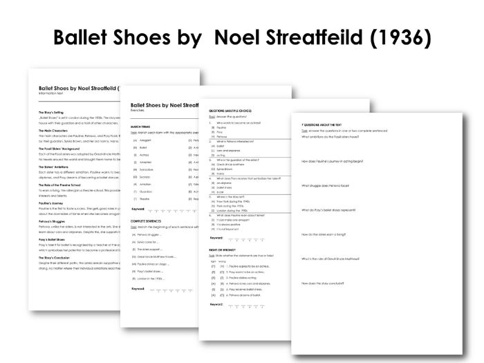 Ballet Shoes by Noel Streatfeild (1936) Teaching Resources