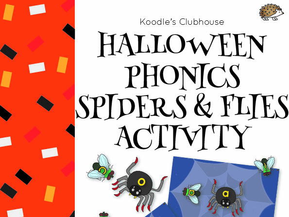 Halloween phonics spiders & flies activity