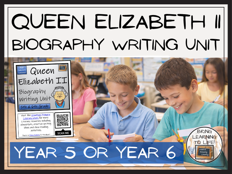 Queen Elizabeth II Biography Writing Unit | Year 5 or Year 6
