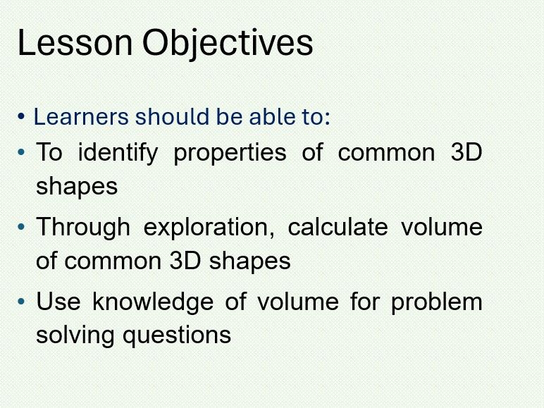 3D Shapes and Volume. Maths Functional Skills L2 GCSE Full Lesson