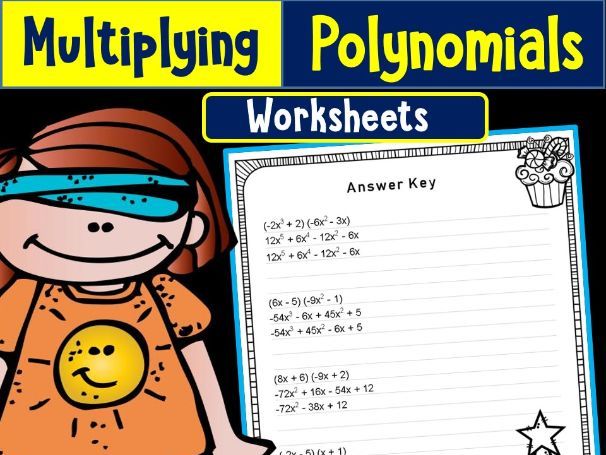 Multiplying Polynomials Worksheets | Algebra Practice for Middle and High School
