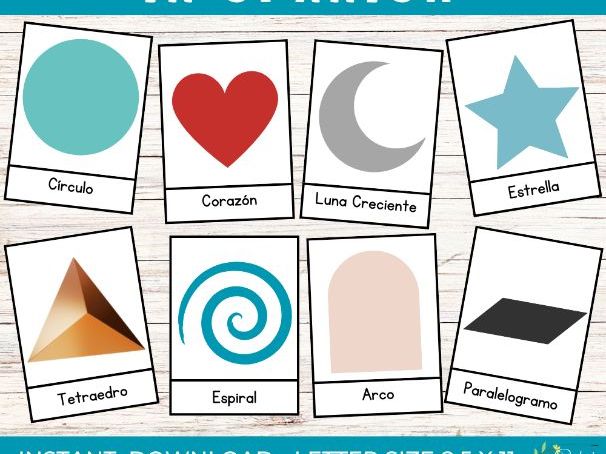 Shapes in Spanish Flashcards | Tarjetas de Formas en Español