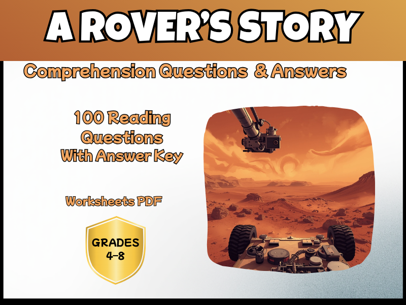 A Rover’s Story Novel Study PDF | 100 Reading Comprehension Questions + Answer Key Year 4-7