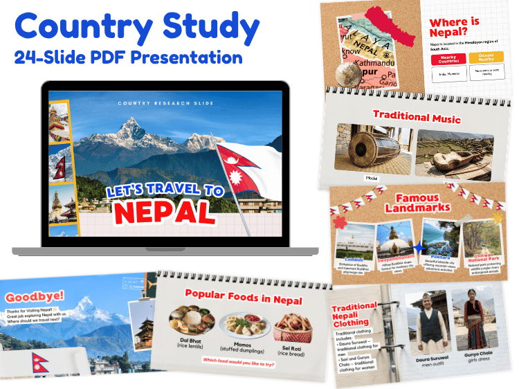 Nepal Country Study | Geography & Culture 24-Slide PDF Presentation