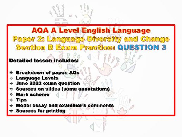 AQA Language Diversity and Change, Q3