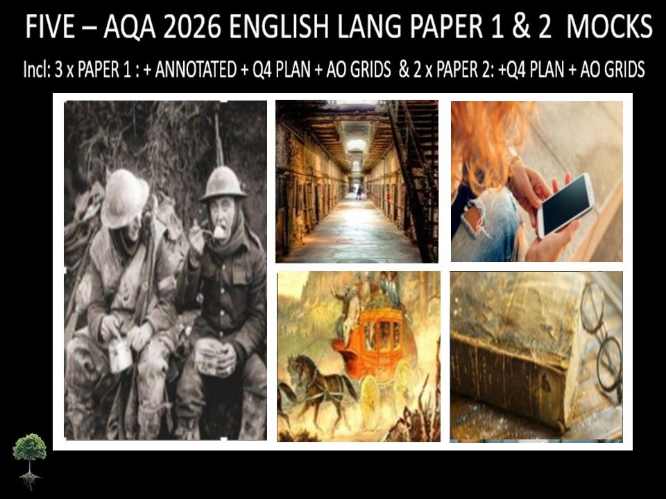 FIVE - AQA PAPER 1 & 2 | 2026 FULL MOCKS | ANNOTATED | Q4 PLAN | AO GRIDS