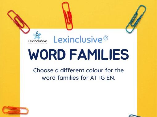 Lexinclusive® Word Families Activity