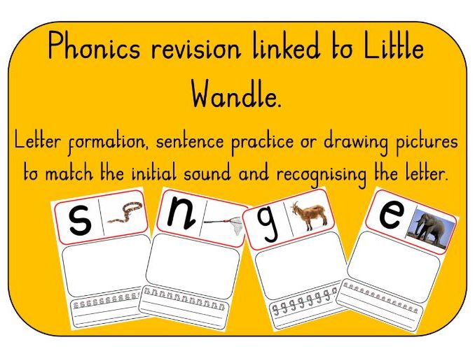 Phonics revision linked to Little Wandle - Phase 2 Aut1 Letter formation + sentence practice